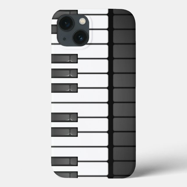 Svartvitt Tangentbord-design, iPad-väska (Baksida)