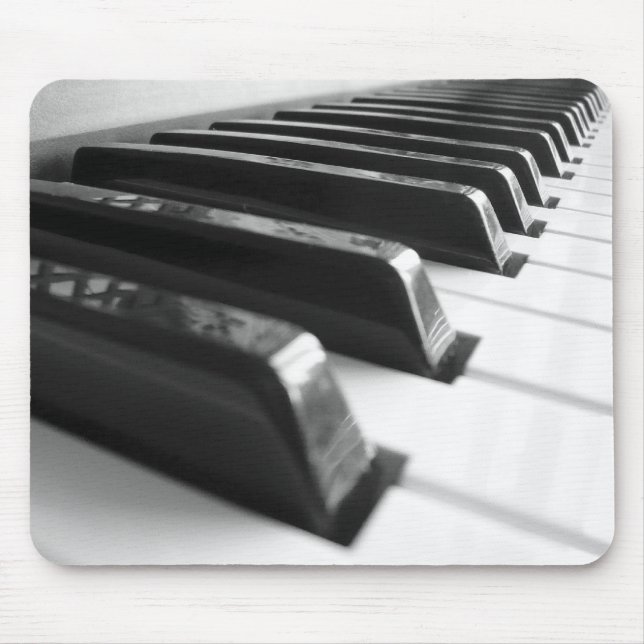 Svartvitt tangentbord - musmatta (Framsidan)
