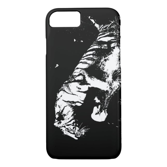 Svartvitt tigern iPhone 7 Fodral Case-Mate iPhone Skal (Baksida)