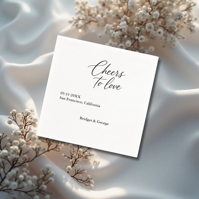 svartvitt till kärlek-skript pappersservett (Skapare uppladdad)