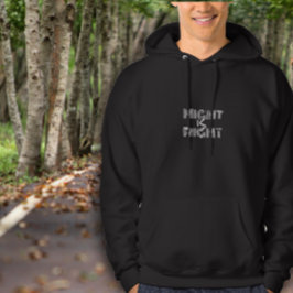Svartvitt typografiskt inspirationstecken hoodie