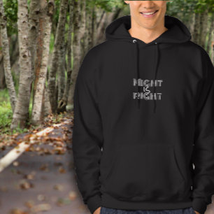 Svartvitt typografiskt inspirationstecken hoodie