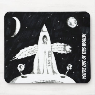 Svartvitt ut ur denna världsSpaceship Musmatta