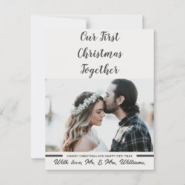 Svartvitt - vårt första nya julfoto julkort