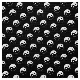 Svartvitt Yin Yang mönstertyg Tyg