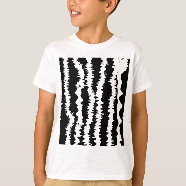 Svartvitt Zebra-design T-shirt (Framsida)