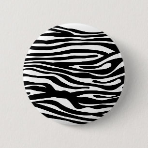 Svartvitt zebra tryckmönster - knapp