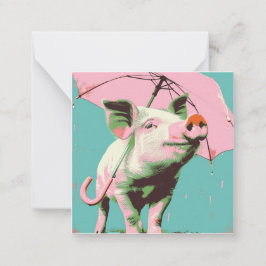 Sväva Äventyr: Minimalistisk Gris-Roligt Anteckningskort