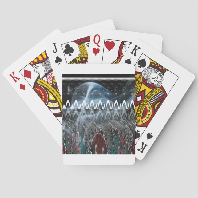 Svävande Abstrakt Konsttryck Spel Kort (Baksidan)