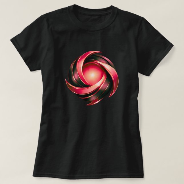 Svävande Bågeemblem Grafik | Modern Lyx T Shirt (Design framsida)
