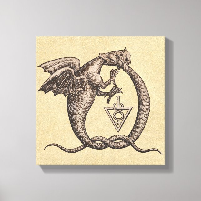 Svavel och kvicksilver Alchemy Sigils Canvastryck (Framsida)