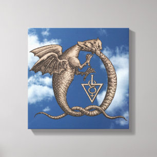 Svavel och kvicksilver Alchemy Sigils Canvastryck