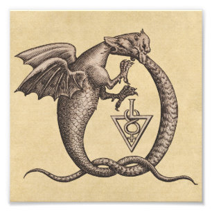 Svavel och kvicksilver Alchemy Sigils Fototryck