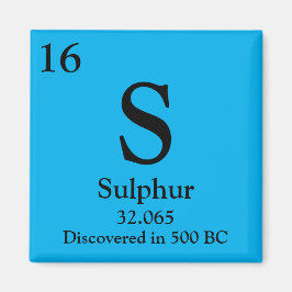 Svavel Periodiska Bord Magnet