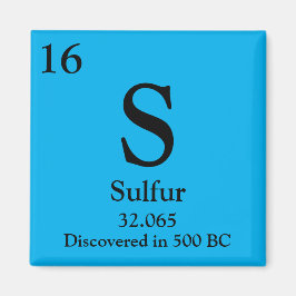 Svavel Periodiska Bord Magnet