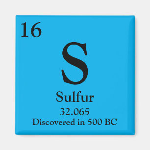 Svavel Periodiska Bord Magnet