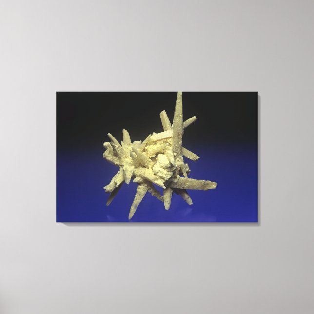 Svavel (S) på Celestite, Polen Canvastryck (Framsida)