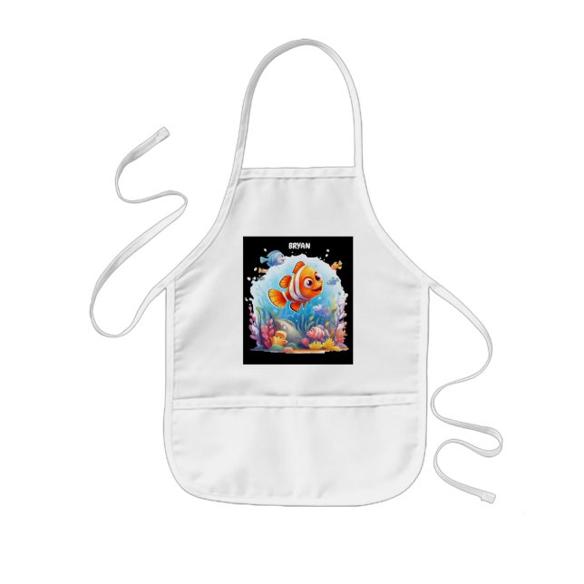 SVAVELFÄRGFISKE EFTER BARNFÖRKLÄDE (Framsidan)