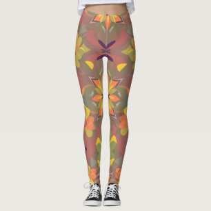 Svavelfria baljar i Mönster - Mjuka Färg Gräver Leggings