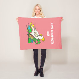 Svavelkrubbad cockatoo fleecefilt