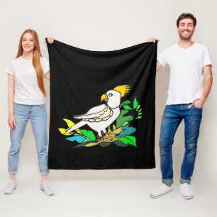 Svavelkrubbad cockatoo fleecefilt