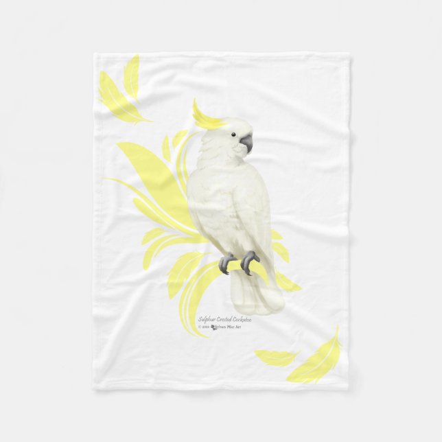 Svaveltäckt Cockatoo Blanket Fleecefilt (Framsidan)