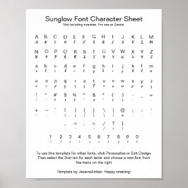 Svaveltypsnitt Lakan för Zazzle V1.2 Poster
