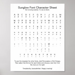 Svaveltypsnitt Lakan för Zazzle V1.2 Poster