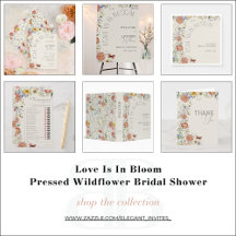 Love Is In Bloom Pressed Wildflower Bridal Shower
