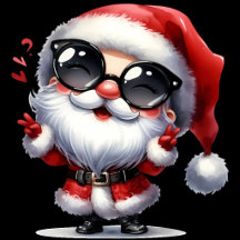 Funny  Santa Claus Merry Christmas Satin