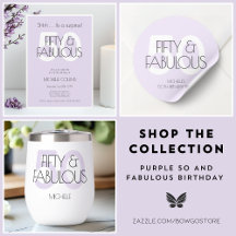 Modern Purple 50 and Fabulous Birthday Party