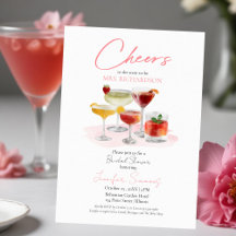 Watercolor Cocktail Bridal Shower Collection
