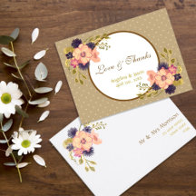 Vintage Rustic Pink and Gold Floral Wedding