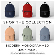 Modern Monogrammed Backpacks