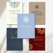 Minimalist Christmas Wedding Invitation