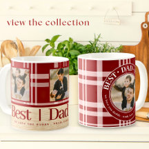 Classic Red Plaid Best Dad Ever Fathers Day Gifts