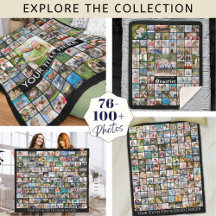 Multi-Use 76-100+ Photo Collage Blankets