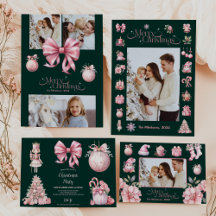 Pink Retro Vintage Christmas