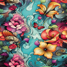 CLOTTING, FLORAL, FLOWERS