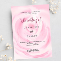 Wedding - Pink rose watercolored