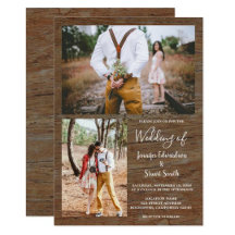 Rustic country wood photo wedding