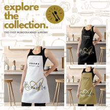 The Chef Monogrammed Apron Series