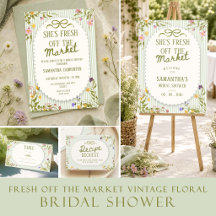Fresh off the market floral stripes bridal shower 