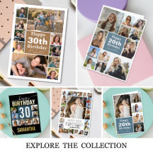 Modern Photo | Collage Birthday Greeting Cards