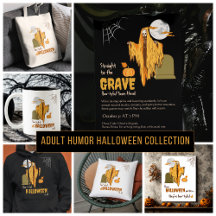 Flirting Orange Skeleton Graveyard Booty Halloween