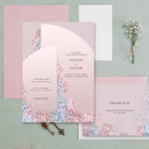 141_ Spring Pink and Blue Hyacinths Arch Frame