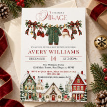 It Takes a Village Christmas Baby Shower 