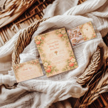 Peach Floral Garden First Birthday 1st Birthday