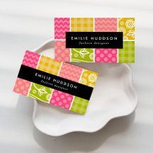 Patchwork Pattern Business Cards Collection