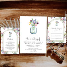 Wildflower Mason Jar Wedding Suite